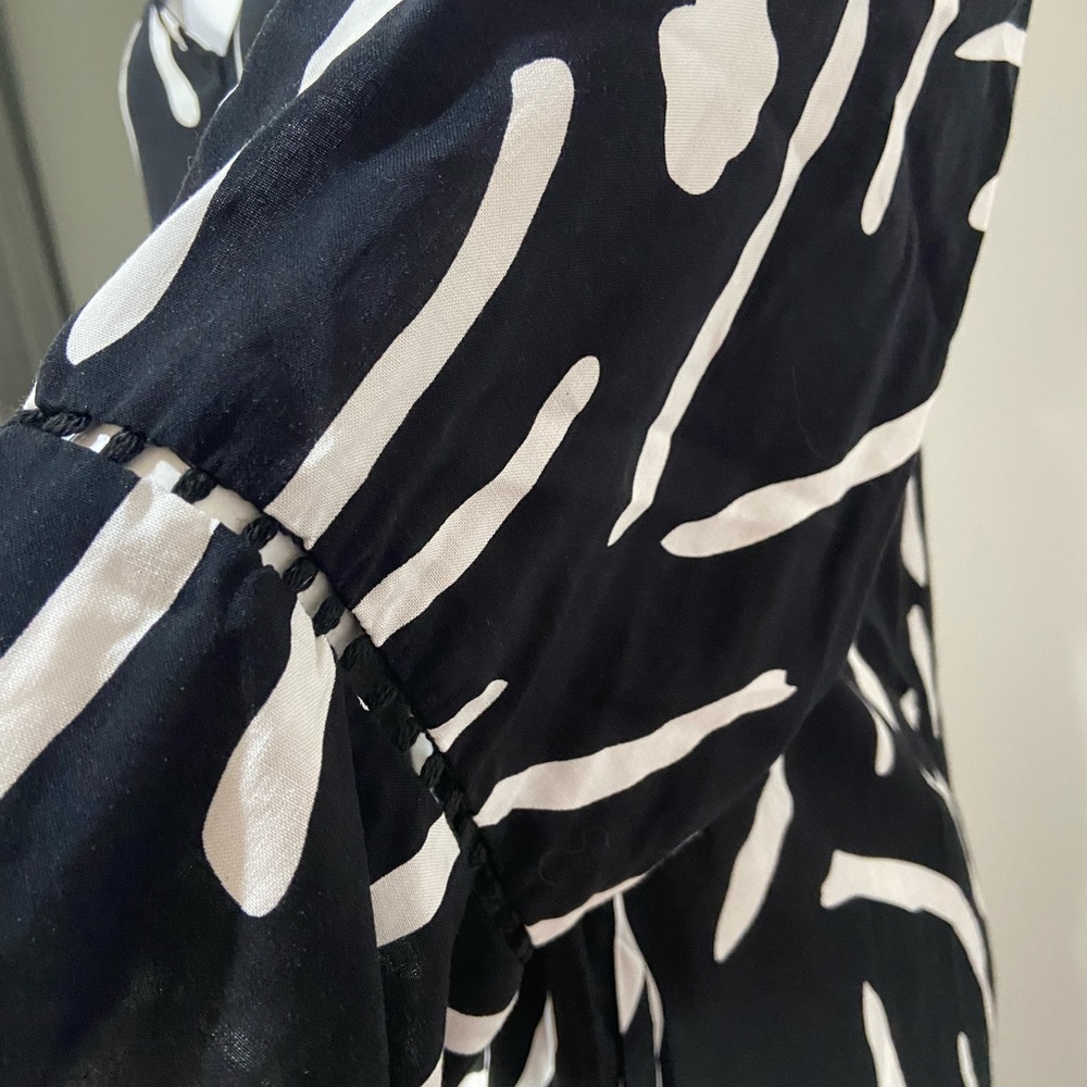 Black and white brushstroke hi-Lo maxi dress by Loralette Size 22/24 - Picture 5 of 13